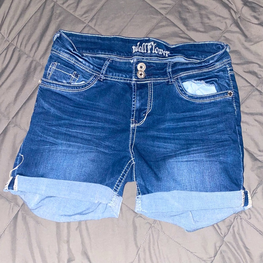 Womens blue jean shorts